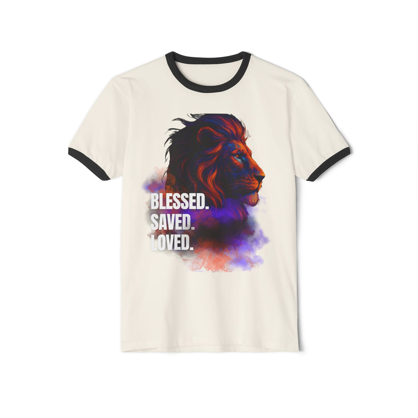 Blessed, Saved, Loved Unisex Cotton Ringer T-Shirt