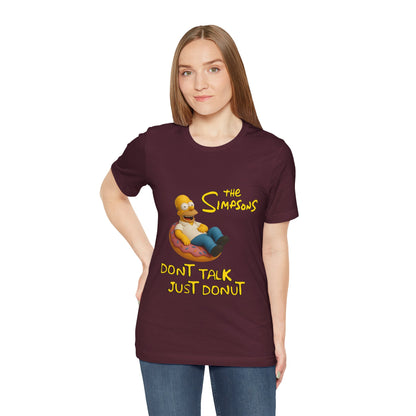 The Simpsons Donut Lover Tee - Funny Graphic T-Shirt -unisex