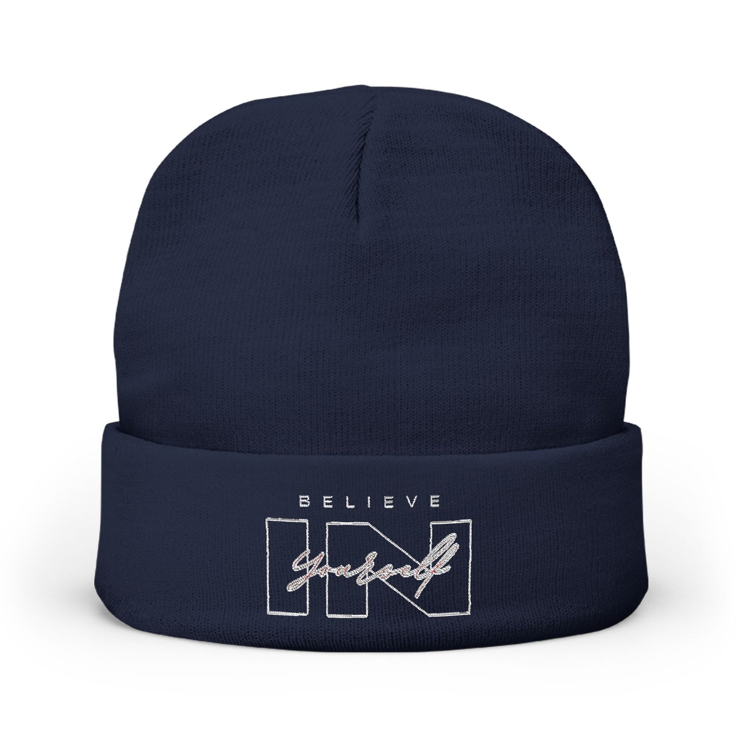Knit Beanie  Mütze Believe in yourself