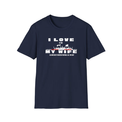 Minimalist Red Graphic Unisex T-Shirt - I love my wife