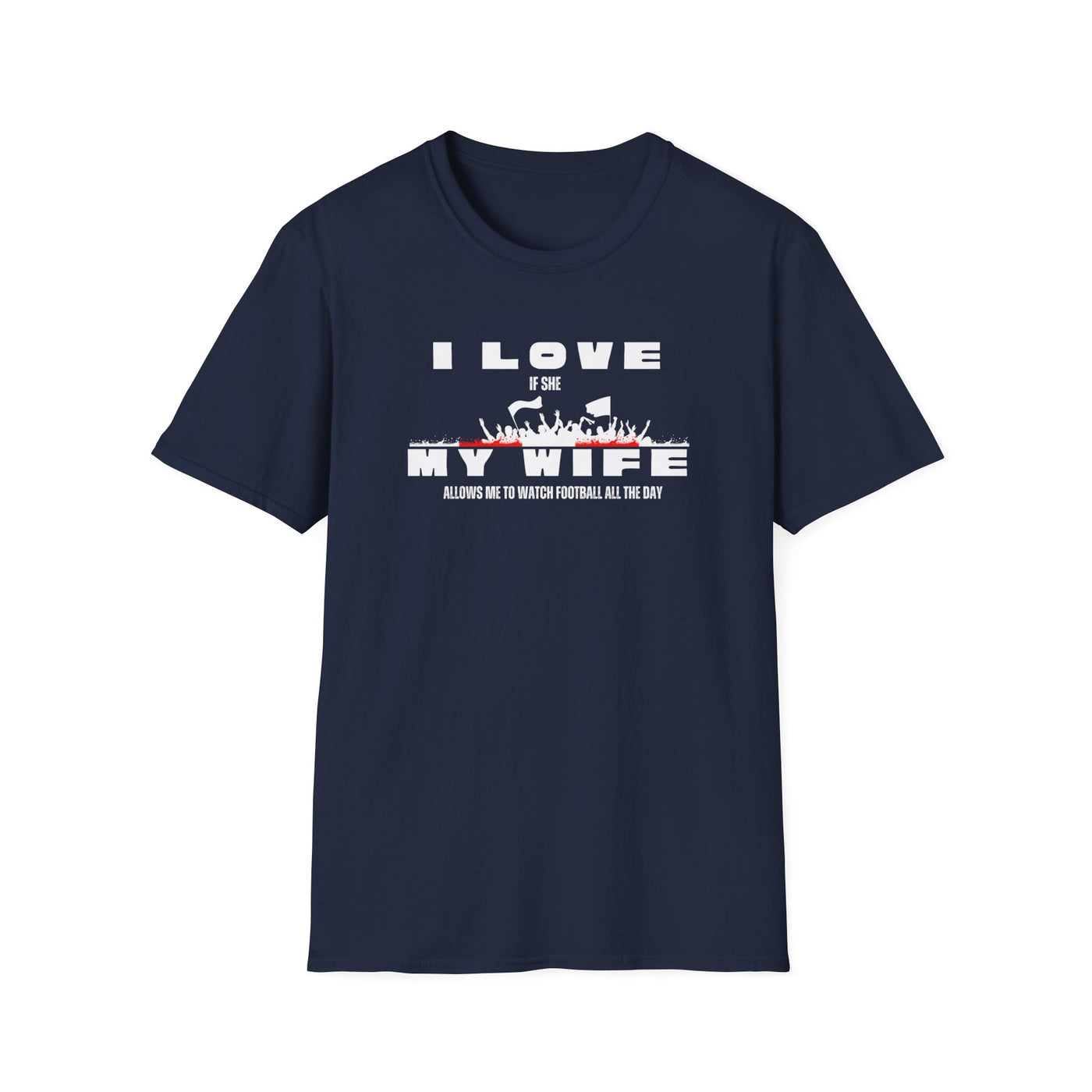 Minimalist Red Graphic Unisex T-Shirt - I love my wife 