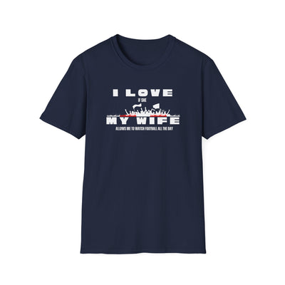 Minimalist Red Graphic Unisex T-Shirt - I love my wife 