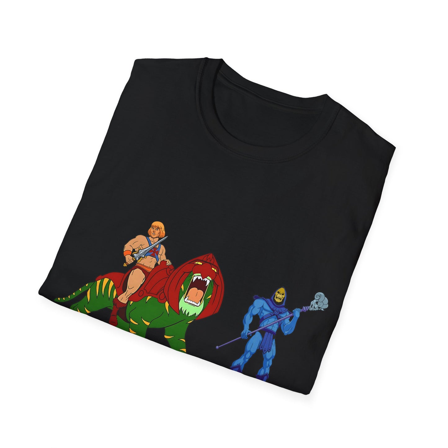 He-Man Retro Graphic Tee, Unisex Softstyle Shirt for Fans, Vintage Cartoon Apparel, Gift for Geeks, Nostalgic T-Shirt