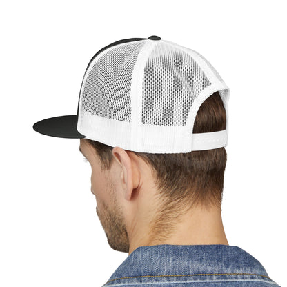 Embroidered 5 Panel Trucker Cap - Fake it til you make it