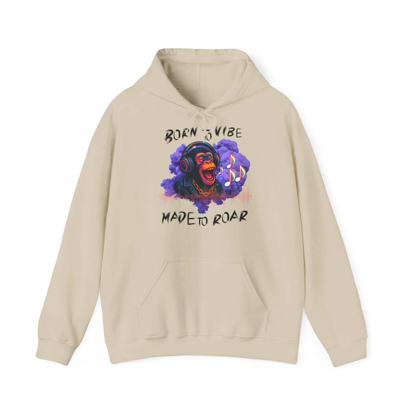 Born to Vibe Unisex Heavy Blend™ Hooded Sweatshirt - Made to Roar Monkey - Monkey 