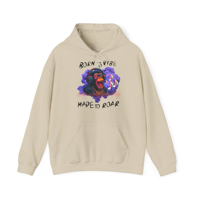 Born to Vibe Unisex Heavy Blend™ Hooded Sweatshirt - Made to Roar Monkey - Monkey 
