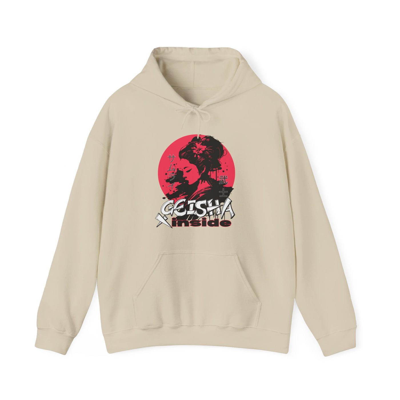 "Geisha Inside"Fleece Hoodie, Cozy
