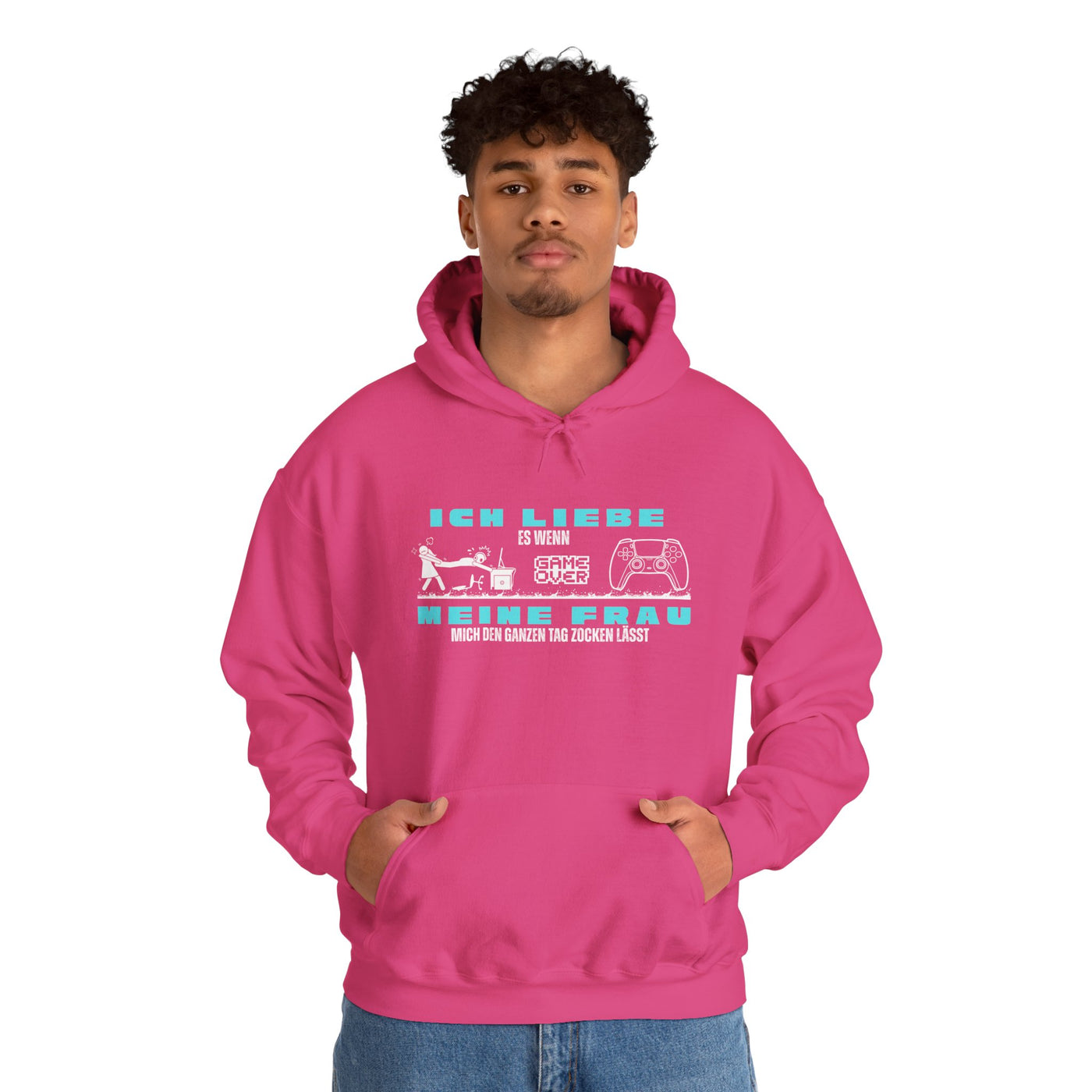 Gaming Love Unisex Hooded Sweatshirt - "Ich Liebe Es Wenn Meine Frau"