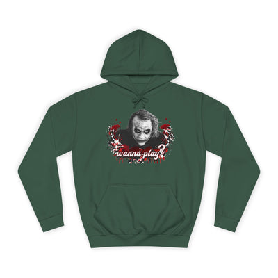 Joker "wanna play" college hoodie