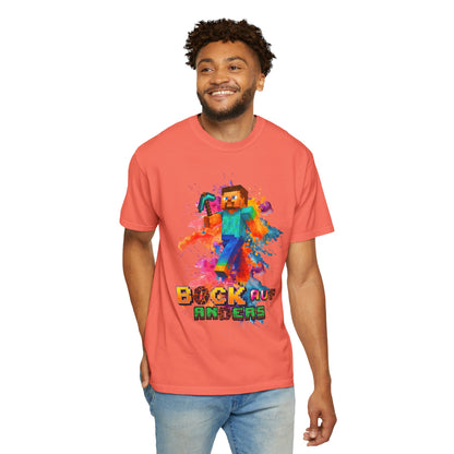 Colorful Gamer T-Shirt - Back to Different Minecraft Design