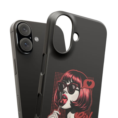 Retro Girl Snap Case Handyhülle