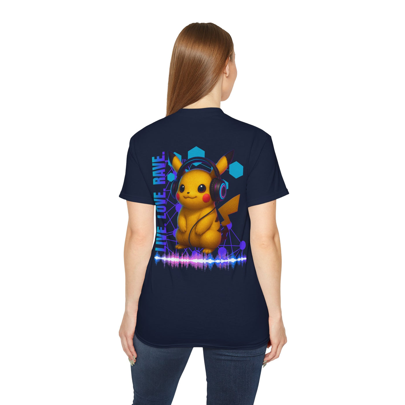Rave T-Shirt, Fun Music Shirt, Live Love Rave - Techno - Pokemon