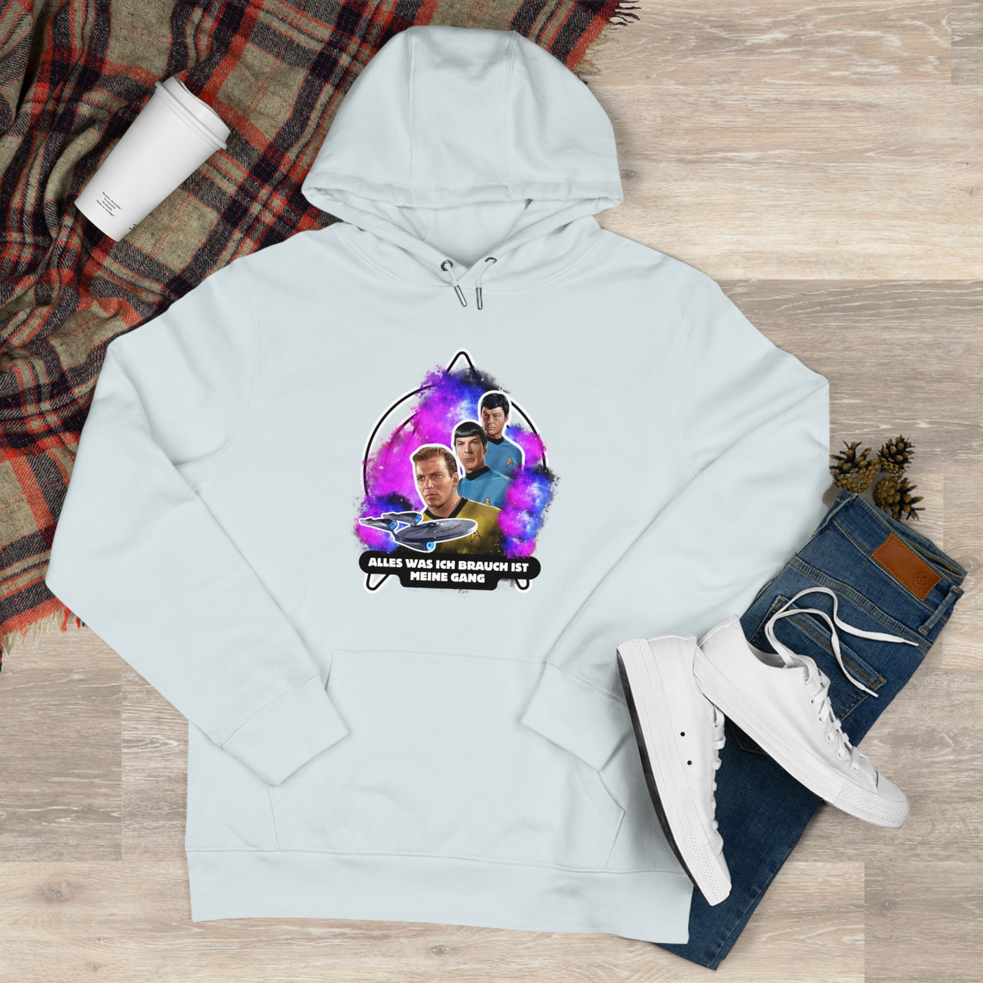 Hoodie Sweatshirt - Star trek "alles was ich brauch ist meine Gang"