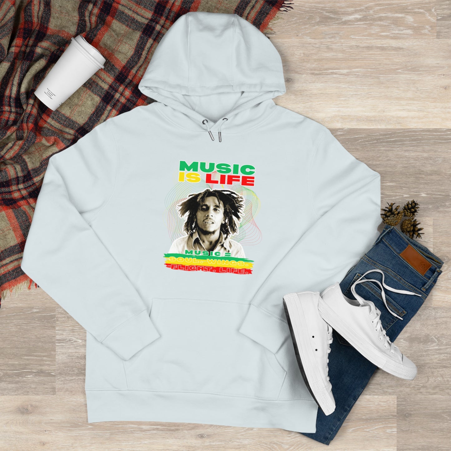 Music Is Life King Hooded Sweatshirt | Perfect for music lovers