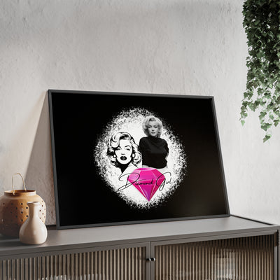 Vintage Marilyn Monroe Poster with Wooden Frame