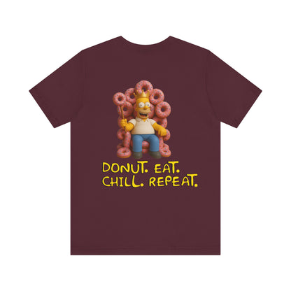 The Simpsons Donut Lover Tee - Funny Graphic T-Shirt -unisex