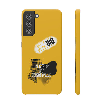 Handyhülle gelbe - Yellow Snap Case - 'Think BIG' for Motivated Individuals