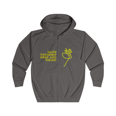 Full Zip Hoodie - Make yourself seen and heard