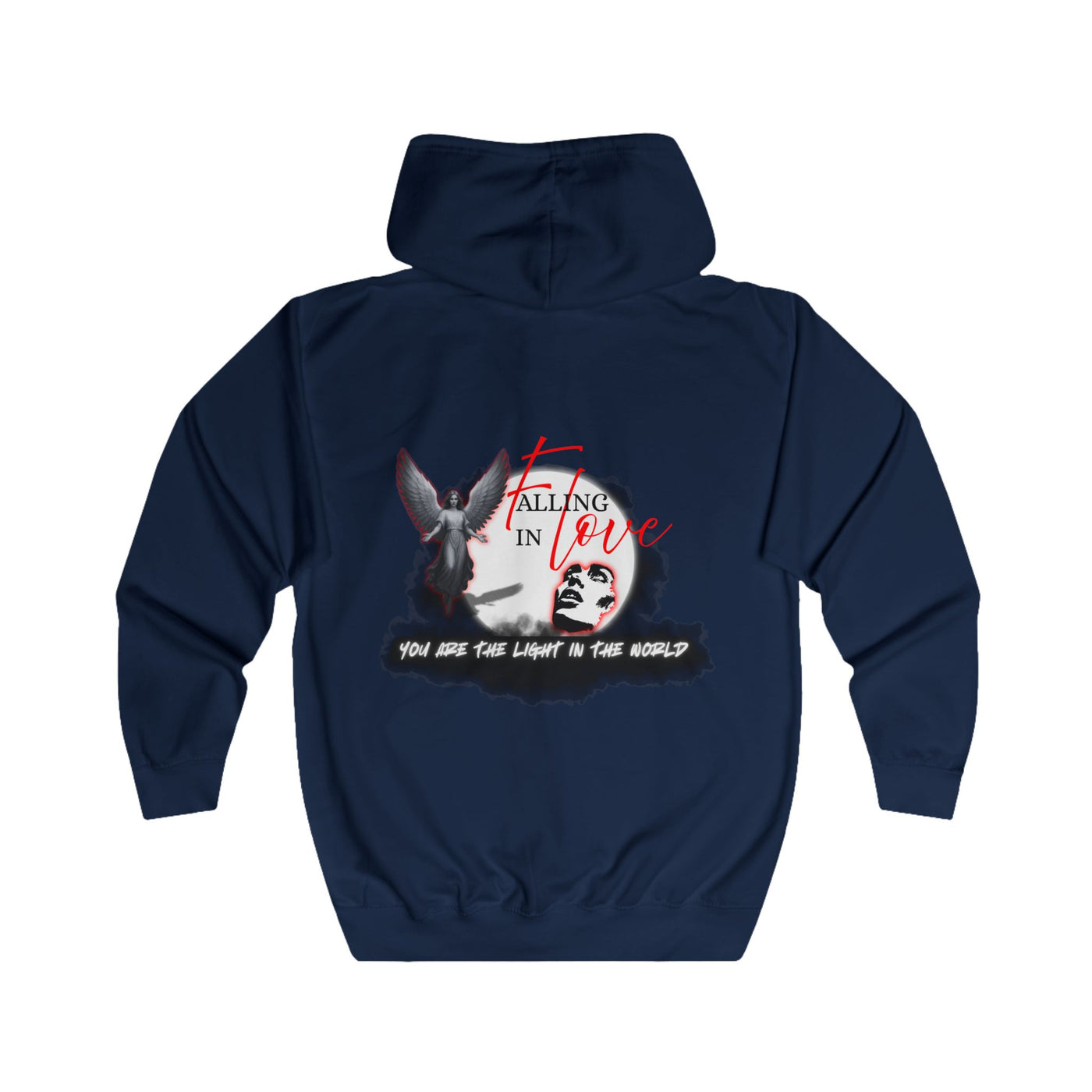 Falling in Love Hoodie, Inspirational Zip-Up, Unisex Sweatshirt