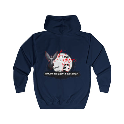 Falling in Love Hoodie, Inspirational Zip-Up, Unisex Sweatshirt