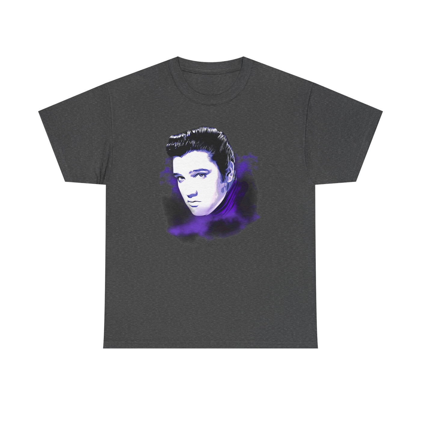 Elvis Portrait Unisex Heavy Cotton Tee - Retro Music Fan Gift