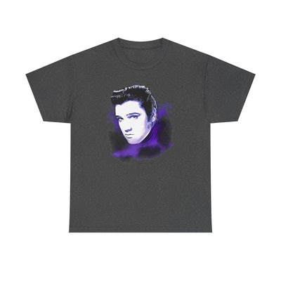 Elvis Portrait Unisex Heavy Cotton Tee - Retro Music Fan Gift