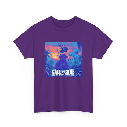 Retro Call of Cutie Unisex Oversized Boxy Tee - Chill Vibes for Game Lovers 