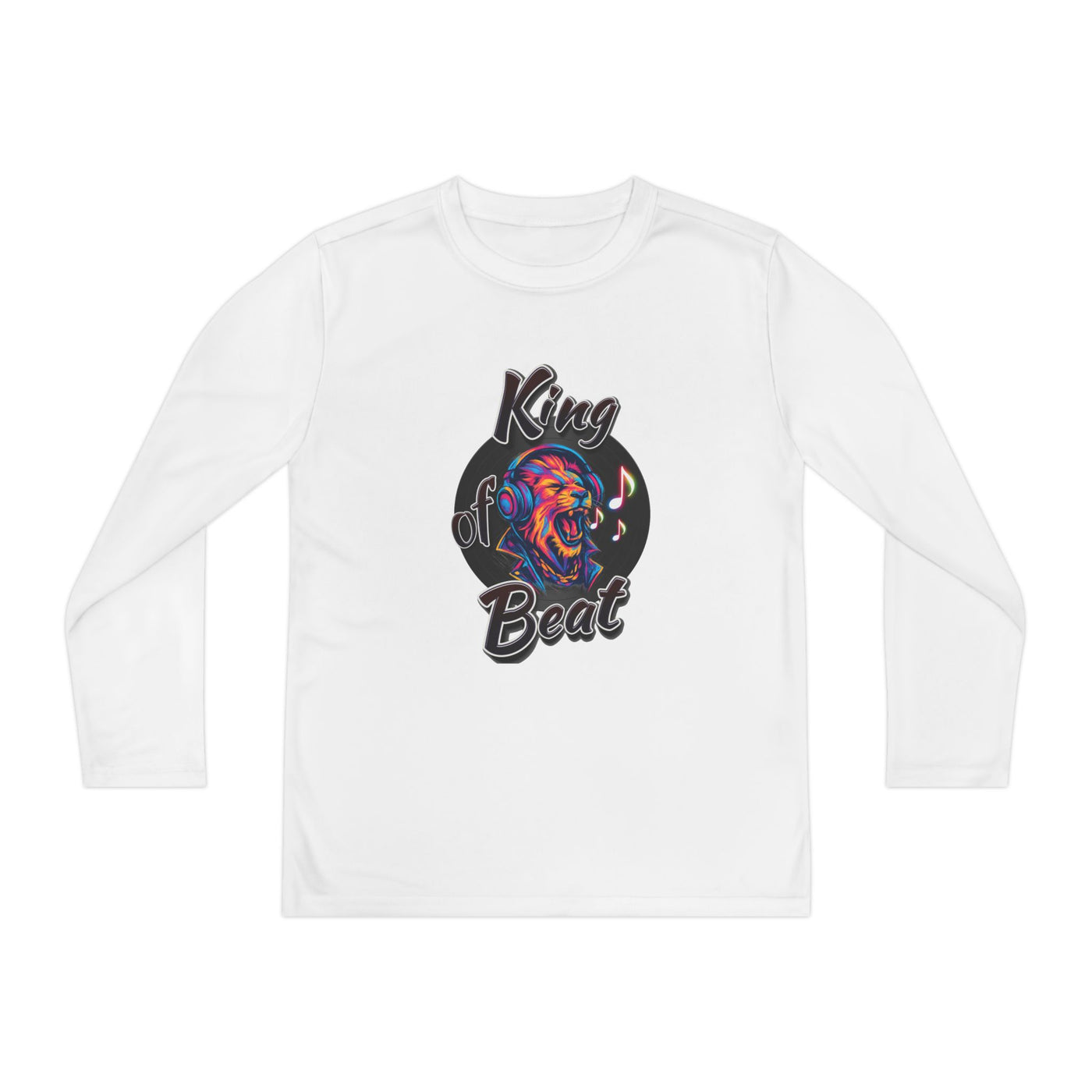 King of Beat Youth Long Sleeve Tee - Perfect for Young Musicians! 