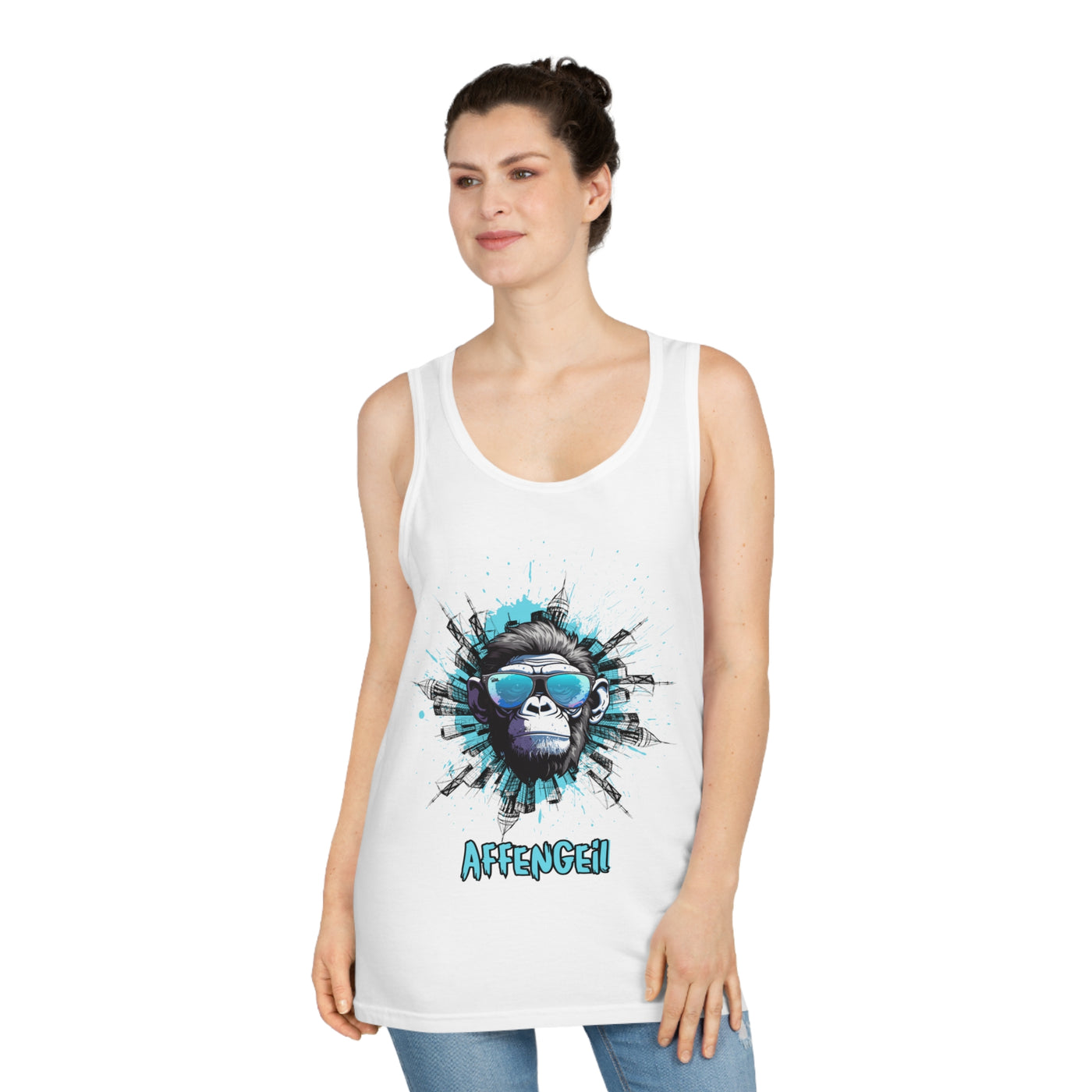 "Affengeil" Gorilla Graphic Unisex Jersey Tank - Perfect for Summer Adventures