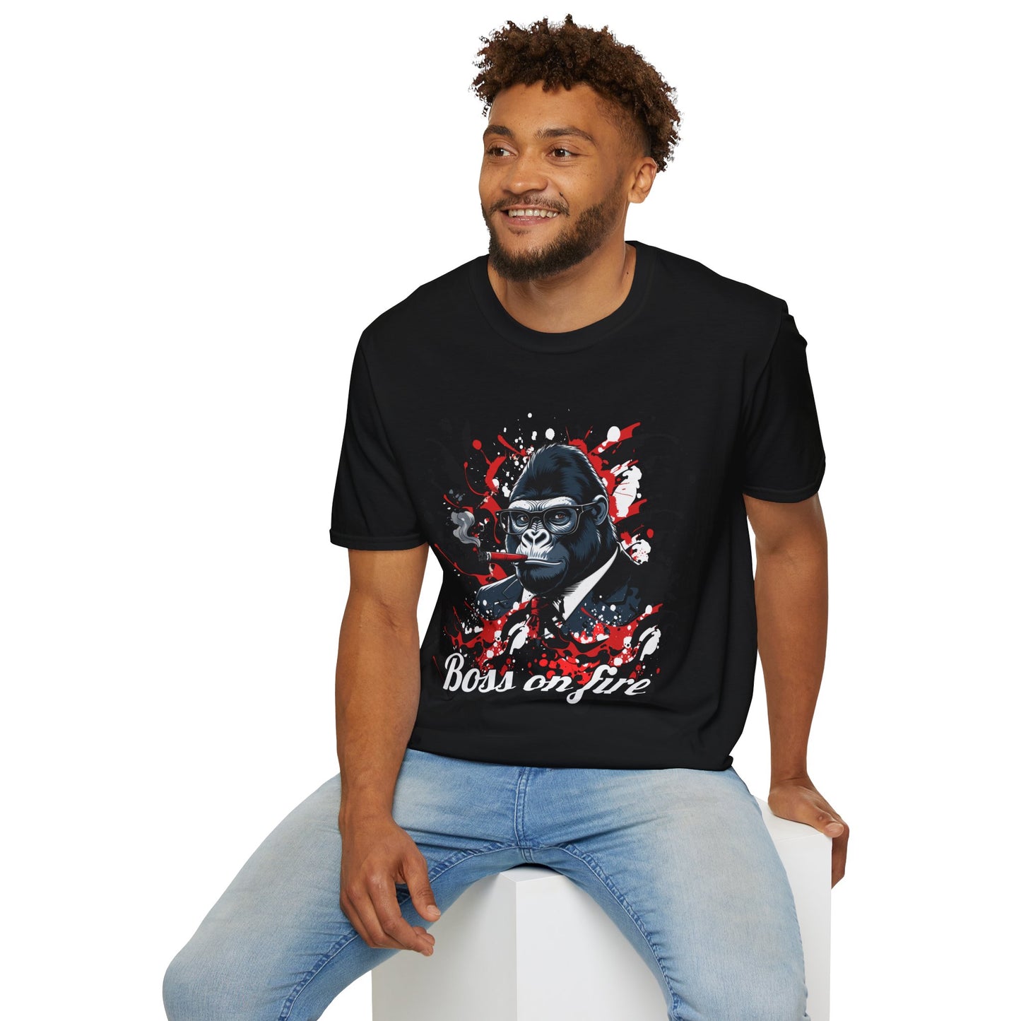 Boss on Fire Unisex T-Shirt, Funny Graphic Tee, Unique Gift, Casual Wear, Motivation Shirt
