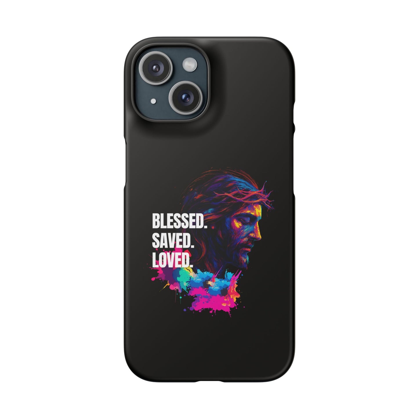 Blessed Saved Loved -  Snap Case Handyhülle - Jesus