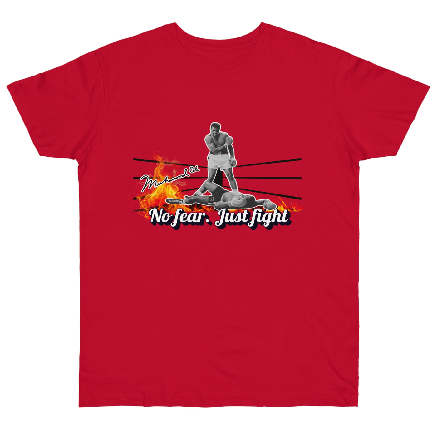 No Fear Just Fight T-Shirt, Motivational Shirt Muhammad Ali