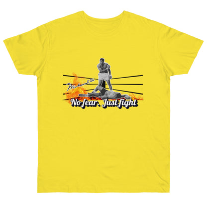 No Fear Just Fight T-Shirt, Motivational Shirt Muhammad Ali