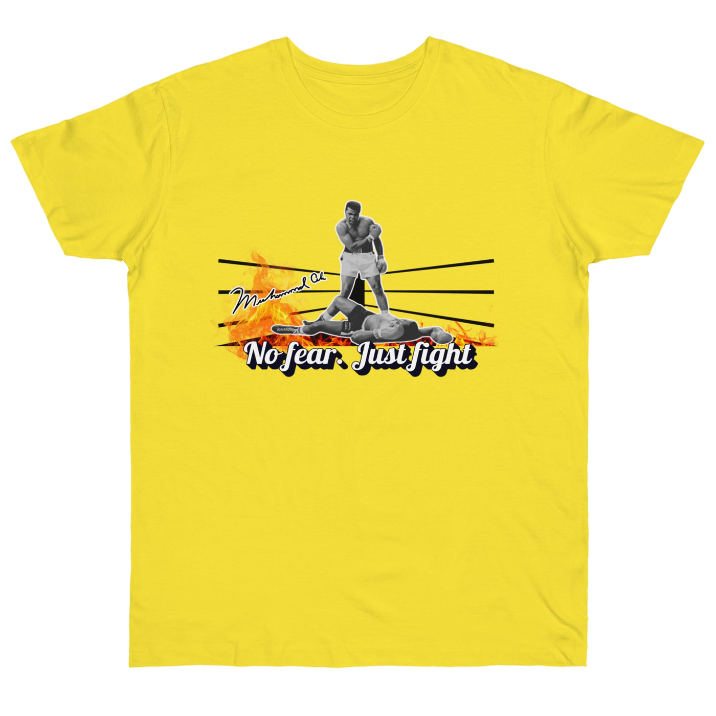 No Fear Just Fight T-Shirt, Motivational Shirt Muhammad Ali