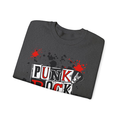 Punk Rock Crewneck Sweatshirt, Casual Streetwear Gift, Music Lover Apparel, Fall Fashion Layer, Unique Graphic Sweater
