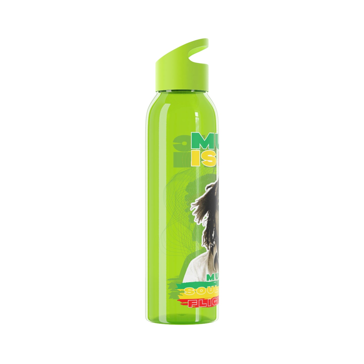 Bob Reggae- Music is Life Water Bottle, Wasserflasche
