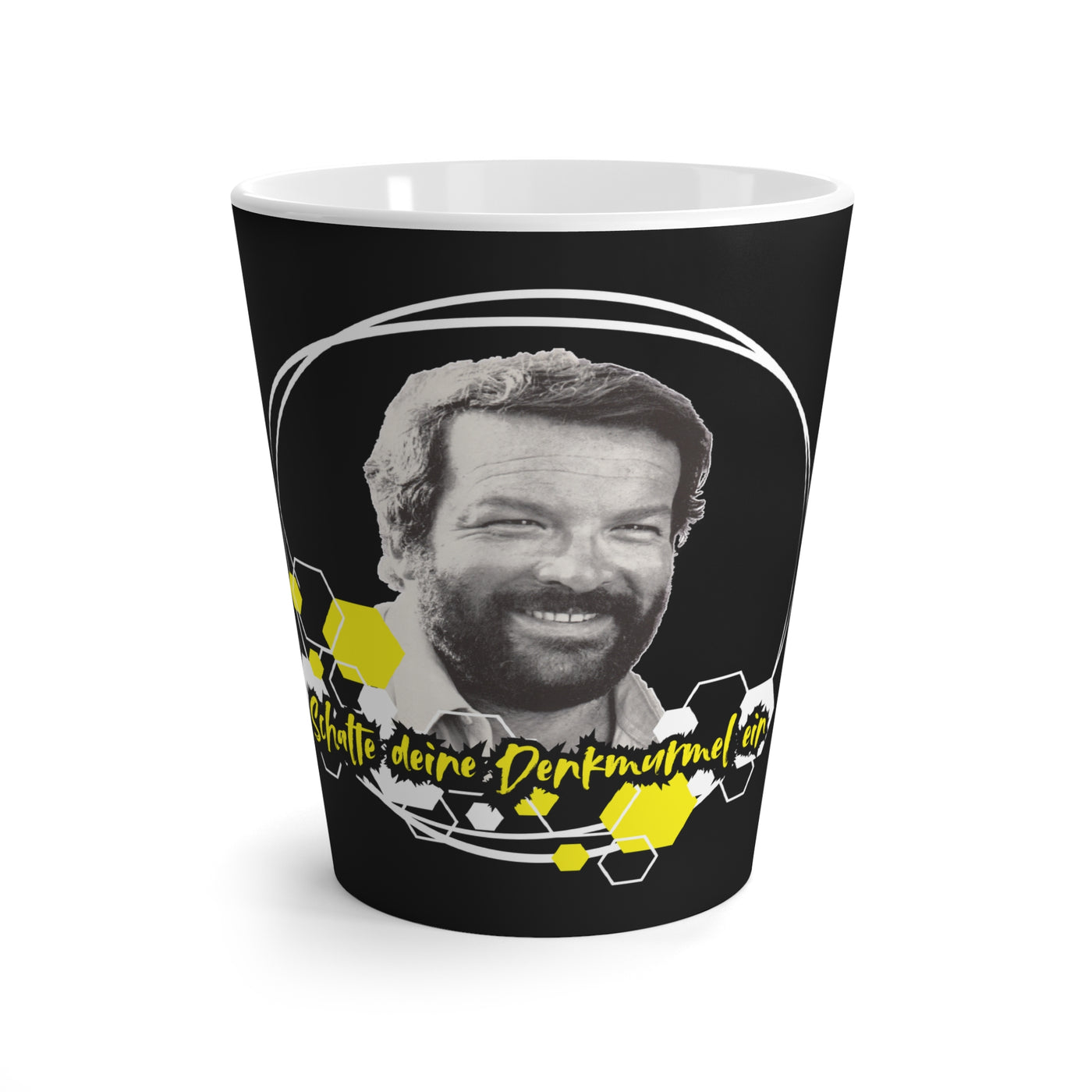 Funny Latte Mug Bud Spencer - 'Turn On Your Thinking Marble' Coffee Cup 