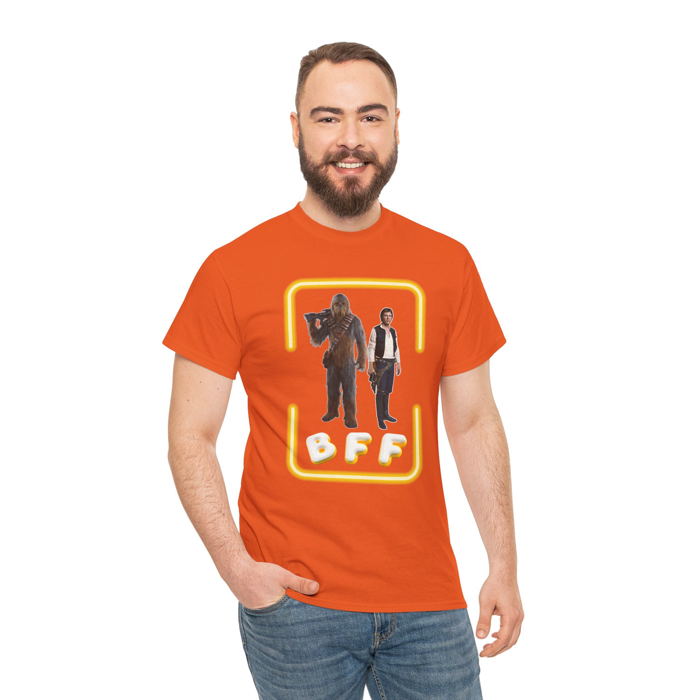 BFF Chewbacca &amp; Han Solo Unisex Heavy Cotton Shirt
