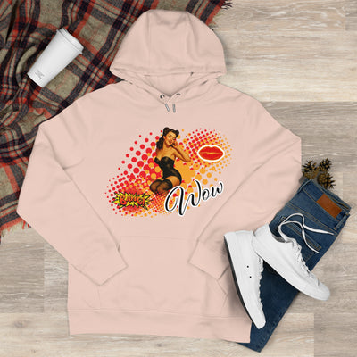 Retro Pin-Up Queen Hooded Sweatshirt - 'Wow' Graphic