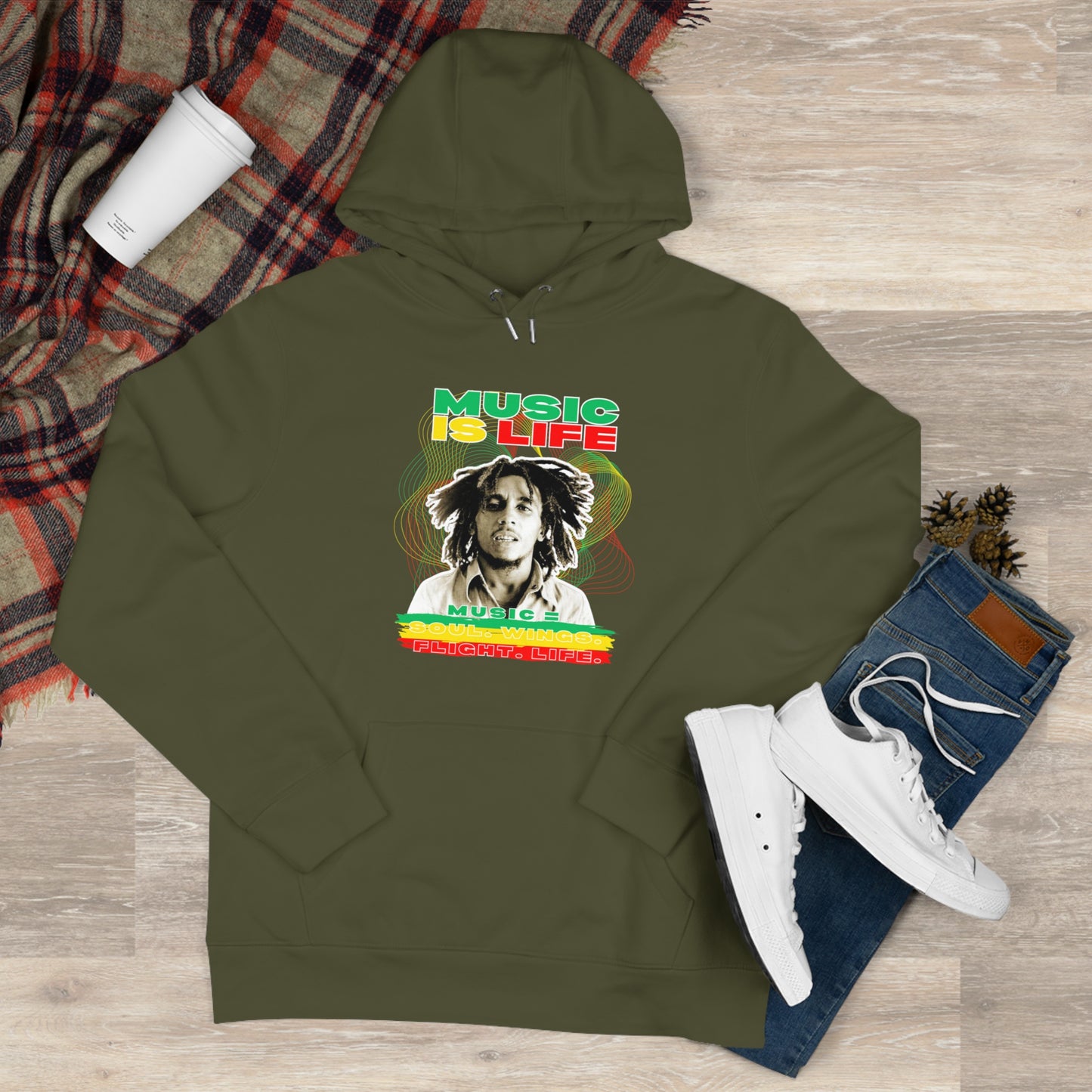 Music Is Life King Hooded Sweatshirt | Perfect for music lovers