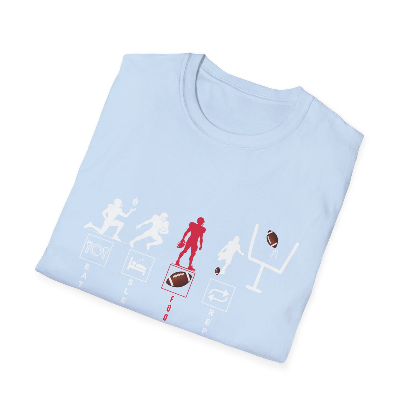 Football Life Unisex T-Shirt - Eat, Sleep, Football, Repeat