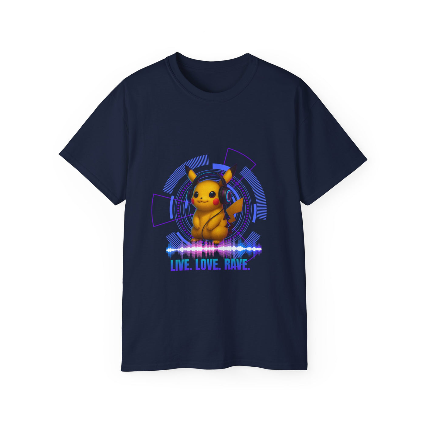 Rave T-Shirt, Fun Music Shirt, Live Love Rave - Techno - Pokemon