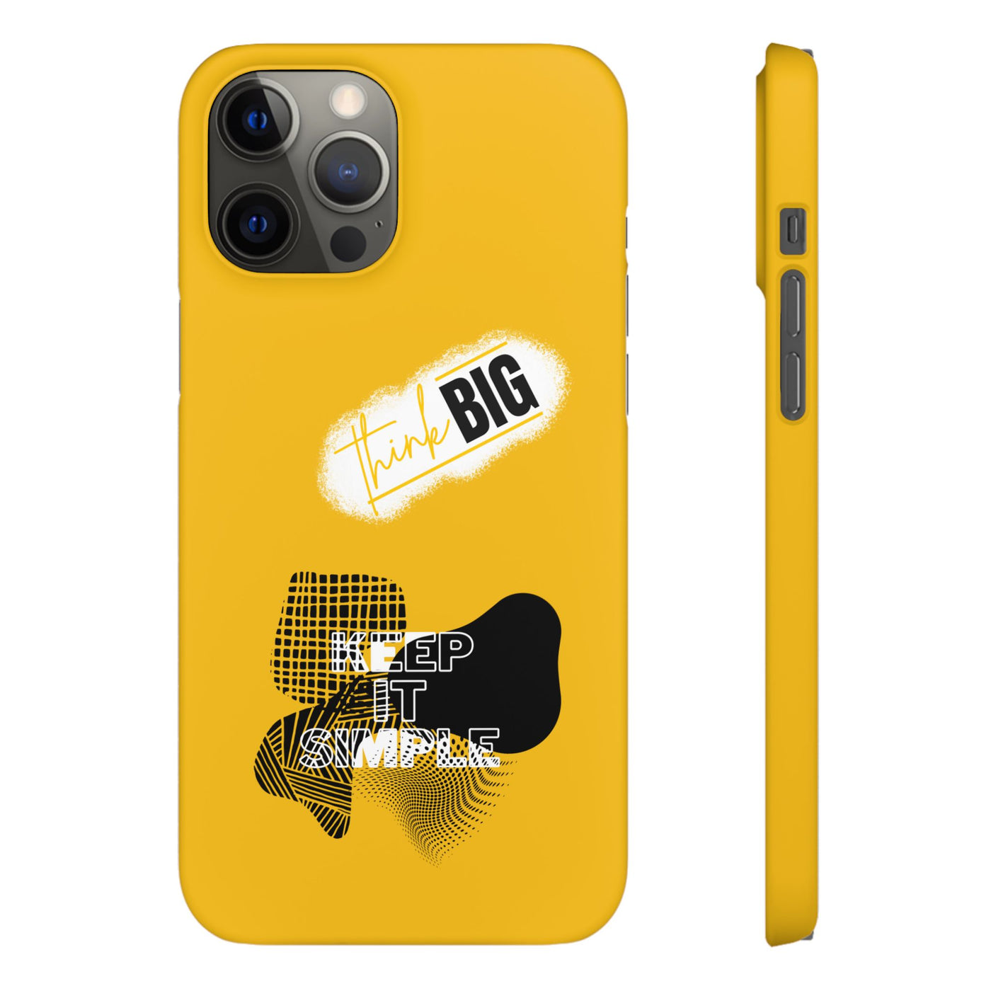Handyhülle gelbe - Yellow Snap Case - 'Think BIG' for Motivated Individuals