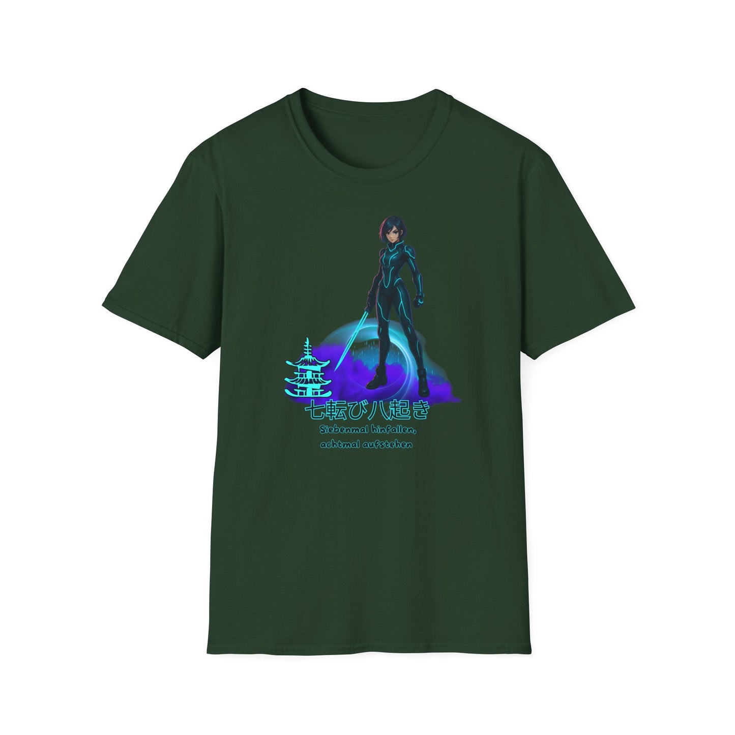 T-Shirt - Anime "siebenmal hinfallen - achtmal aufstehen"