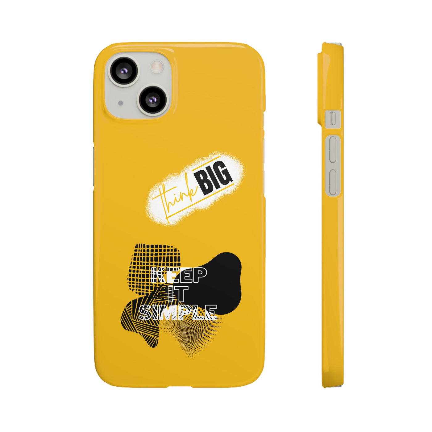 Handyhülle gelbe - Yellow Snap Case - 'Think BIG' for Motivated Individuals