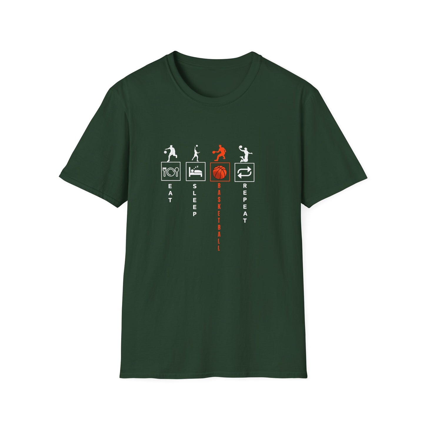 Basketball Life Unisex T-Shirt - Eat, Sleep, Basketball, Repeat