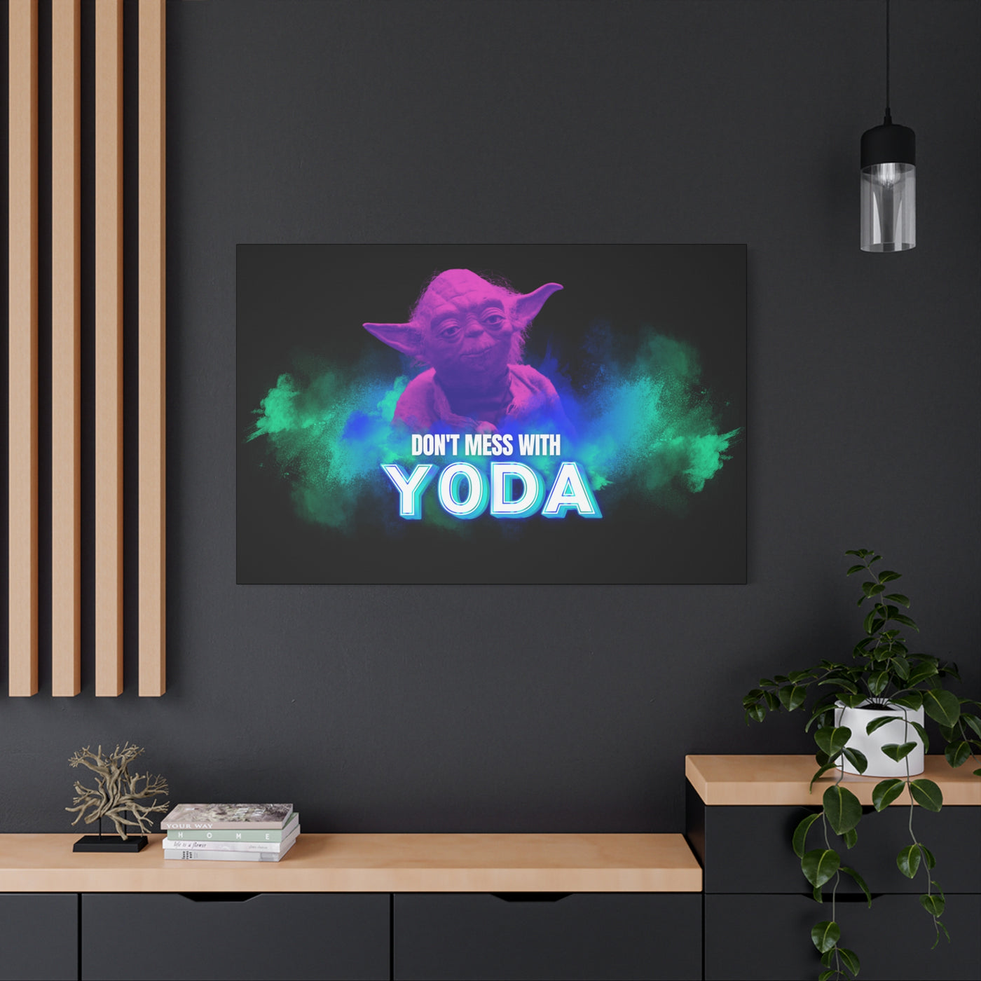 Inspirational Yoda Canvas Art - Modern Wall Decor for Star Wars Fans