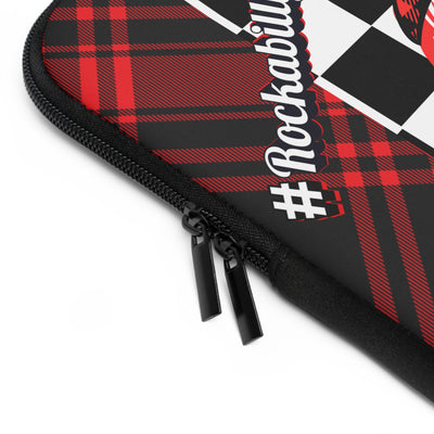 Rockabilly Chic Laptop Sleeve - Retro Plaid Design,