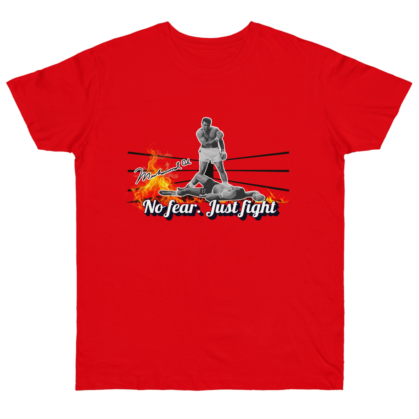 No Fear Just Fight T-Shirt, Motivational Shirt Muhammad Ali