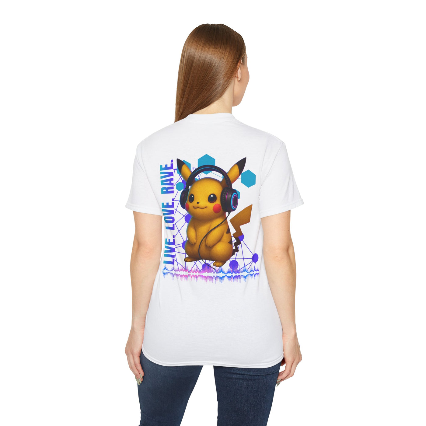 Rave T-Shirt, Fun Music Shirt, Live Love Rave - Techno - Pokemon